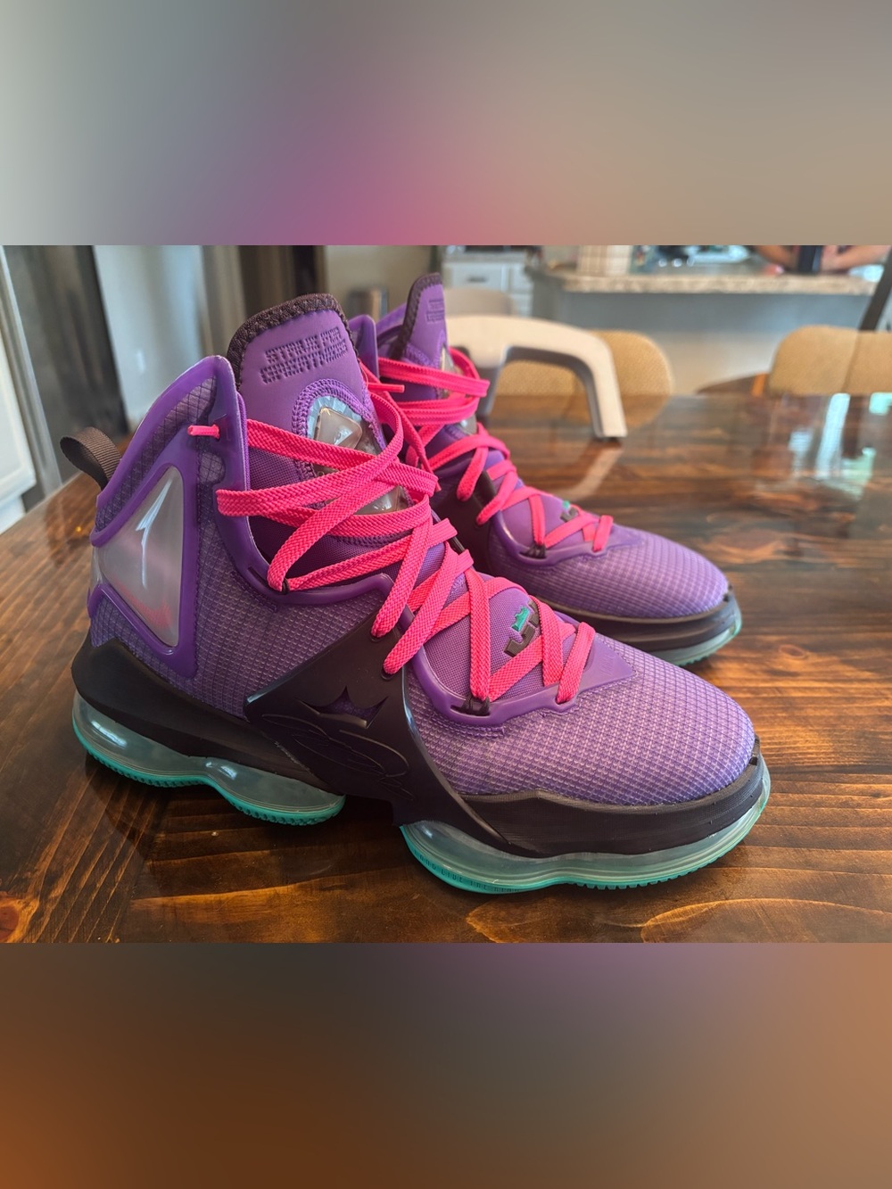 Nike LeBron 19 XIX “DJ Bron” High-Top Basketball Sneakers Wild Berry